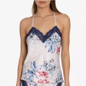 Linea Donatella Women's Satin Floral-Print Cami Size L